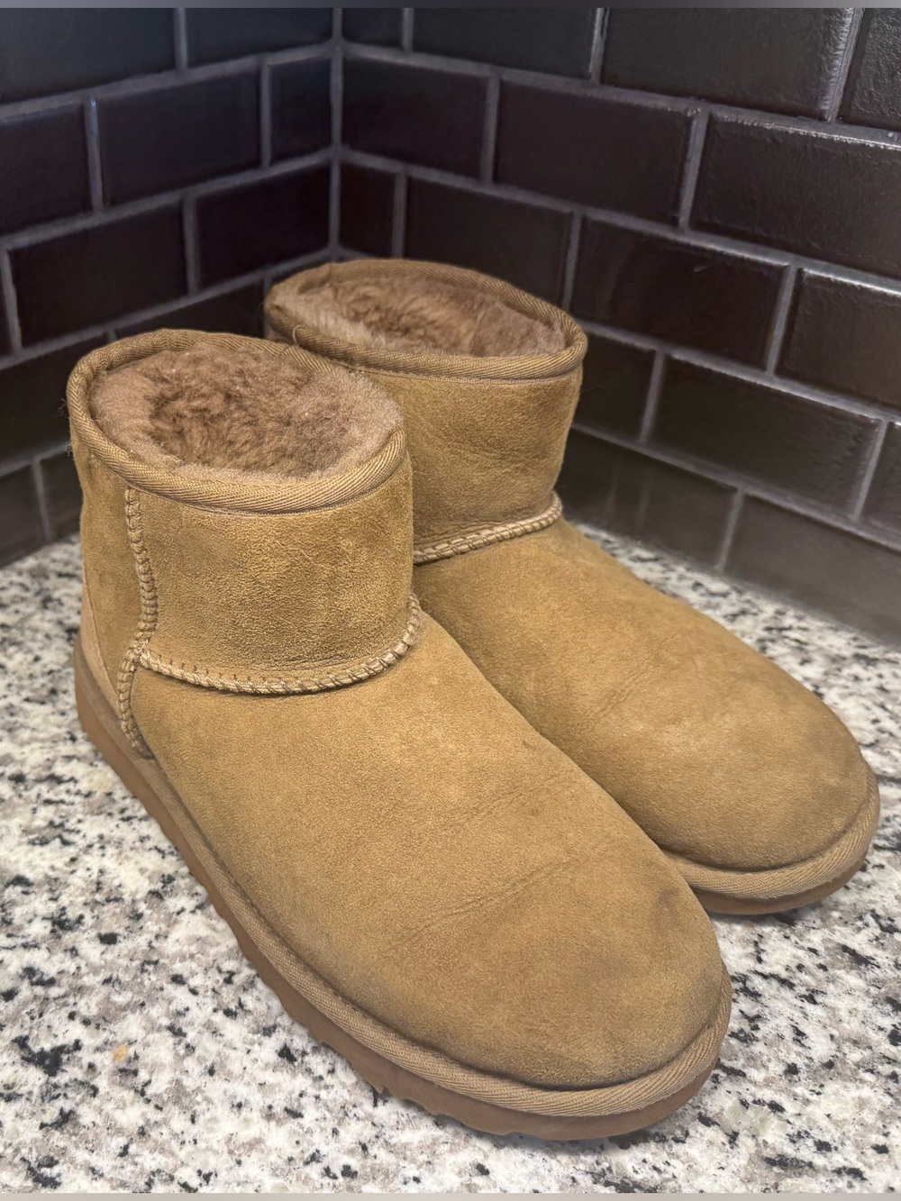 UGG women’s brown booties, sz 7 - Picture 2 of 13